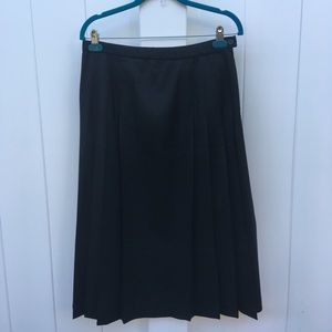 Vintage Pendleton Black wool Midi skirt Size 14